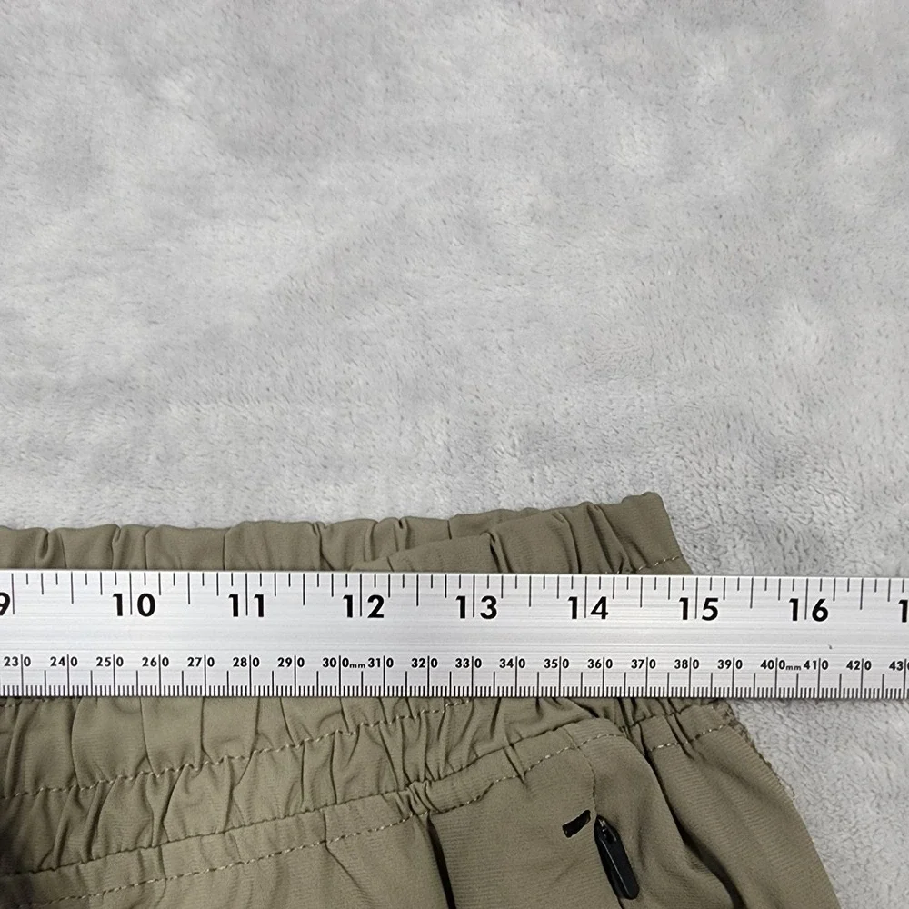 LEG3ND Pants Mens M Beige Jogger Elastic Waist Zip Pockets Stretch Athletic